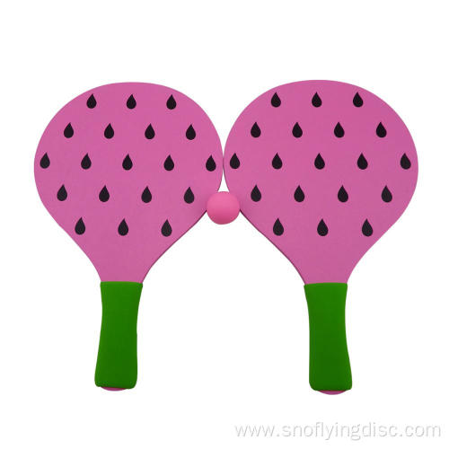 customized logo wooden beach tennis racket set